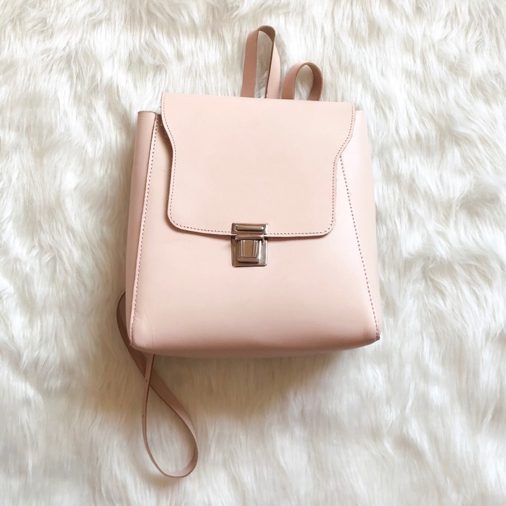 Brandy Melville Pink Faux Leather Backpack